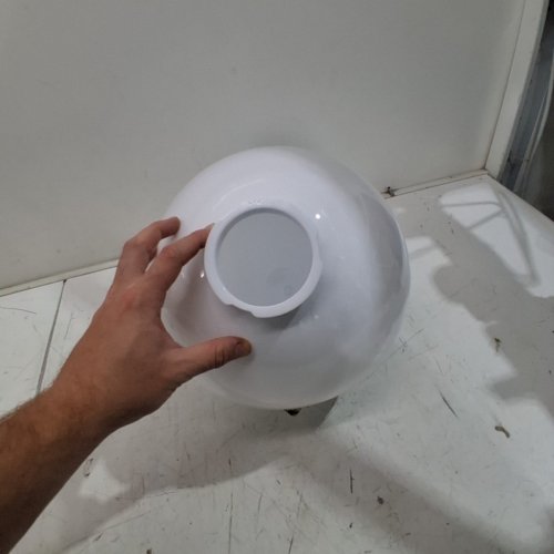MILAGET WALL SCONCE ACRYLIC LAMP POST GLOBE BALL LAMP COVER - 12" X 7" - WHITE (MODEL: 4KO26EG4T0KJ) image 3