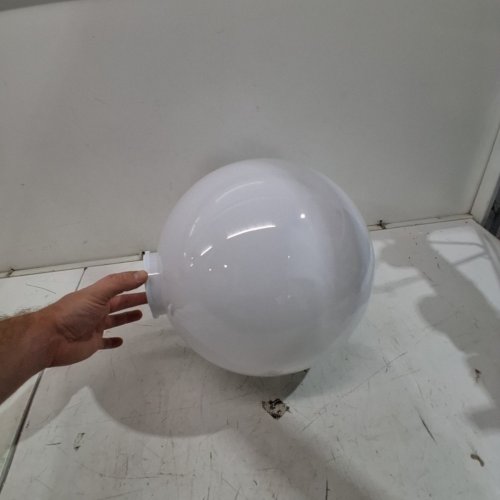 MILAGET WALL SCONCE ACRYLIC LAMP POST GLOBE BALL LAMP COVER - 12" X 7" - WHITE (MODEL: 4KO26EG4T0KJ) image 4