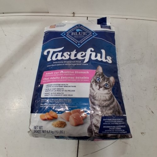 *EXPIRED* BLUE BUFFALO TASTEFULS SENSITIVE STOMACH ADULT DRY CAT FOOD - 15LBS - CHICKEN AND BROWN RICE image 2