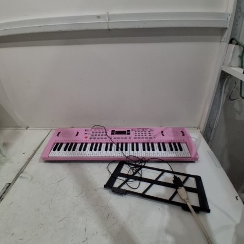 24HOCL BEGINNERS 61-KEY ELECTRONIC KEYBOARD PIANO WITH MUSIC STAND - PINK/BLACK (MODEL:BD-613) image 3