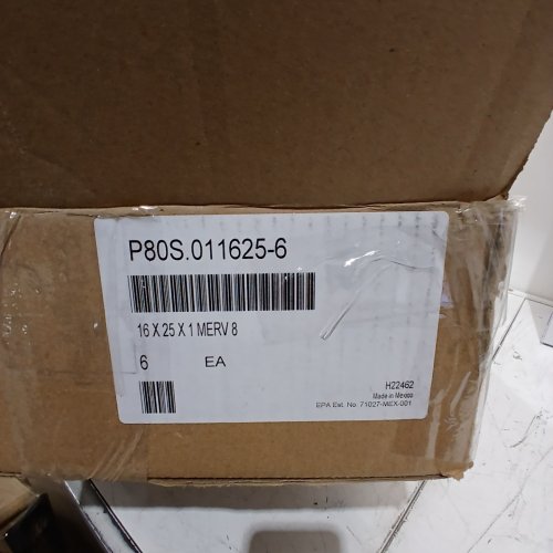 6PK AEROSTAR PLEATED AIR FILTER - MERV 8 - 16" X 25" X 1" - WHITE (MODEL: P25S.011625-6) image 2