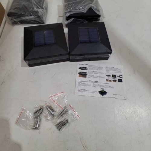 12PK VIEWSUN SOLAR POWERED OUTDOOR FENCE CAP LIGHTS FOR 4"X4" & 6"X6" FENCE POSTS, 15LM SMD LED, BLACK image 3