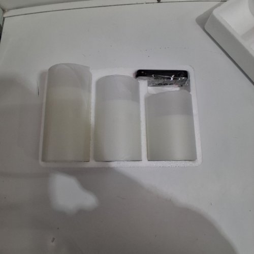 3PK TYAWON GLASS BATTERY OPERATED LED FLAMELESS CANDLES WITH REMOTE - 4"-5"-6" - CLEAR image 3