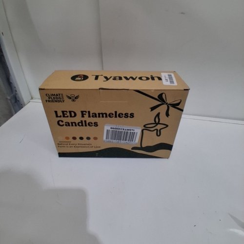 3PK TYAWON GLASS BATTERY OPERATED LED FLAMELESS CANDLES WITH REMOTE - 4"-5"-6" - CLEAR image 4