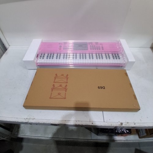 KIDS 61-KEY BEGINNER MUSICAL KEYBOARD PIANO WITH MICROPHONE - 33" - PINK/BLACK (MODEL: BD-612) image 3