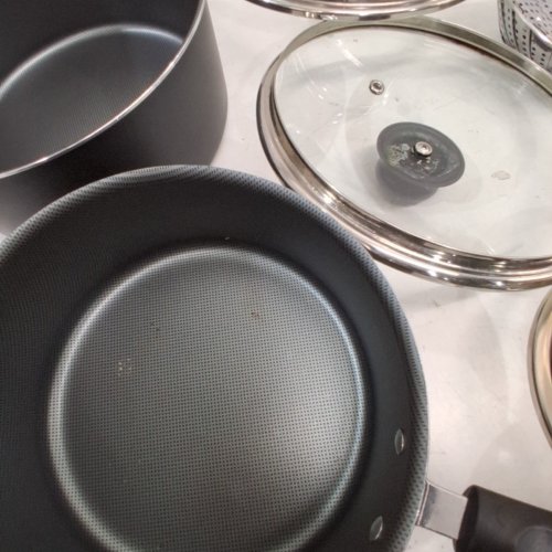 17PC TRAMONTINA PRIMAWARE NONSTICK COOKWARE SET - GREY\BLACK image 4