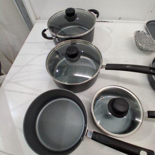 17PC TRAMONTINA PRIMAWARE NONSTICK COOKWARE SET - GREY\BLACK image 5