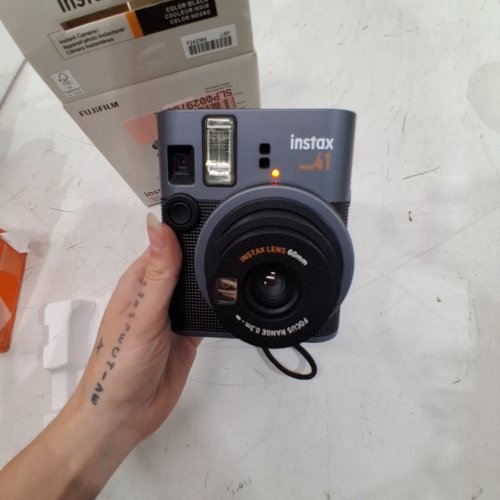 FUJIFILM INSTAX MINI 41 INSTANT CAMERA WITH EXPOSURE CONTROL AND AUTOMATIC FLASH, SELFIE AND CLOSE UP MODE - BLACK/GREY (MODEL: 16844434) image 2