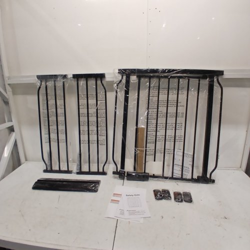 ALLAIBB METAL PRESSURE MOUNT EXTRA WIDE BABY GATE - 38" - 43" - BLACK (MODEL: W046) image 2