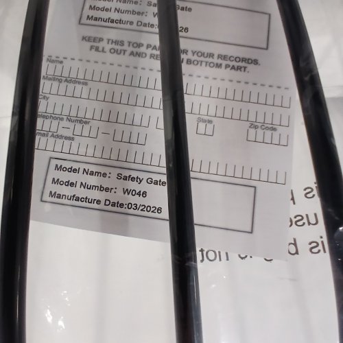 ALLAIBB METAL PRESSURE MOUNT EXTRA WIDE BABY GATE - 38" - 43" - BLACK (MODEL: W046) image 4