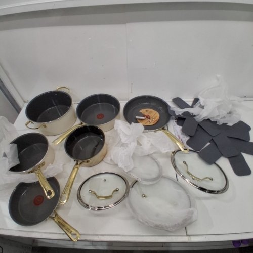 13PC T-FAL PRESERVE CERAMIC NON-STICK COOKWARE SET - ALMOND BUTTER image 2