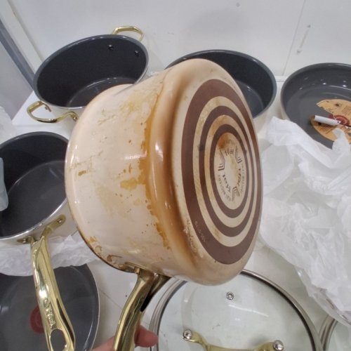 13PC T-FAL PRESERVE CERAMIC NON-STICK COOKWARE SET - ALMOND BUTTER image 4
