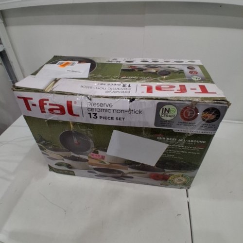 13PC T-FAL PRESERVE CERAMIC NON-STICK COOKWARE SET - ALMOND BUTTER image 5
