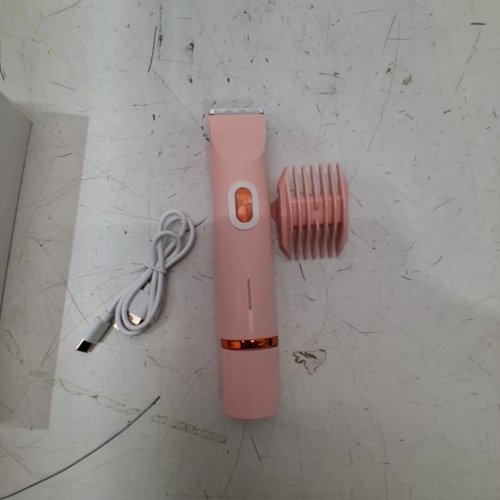RECHARGEABLE DUAL HEAD SHAVER WITH TRIMMER LENGTH ATTACHMENT - PINK image 3