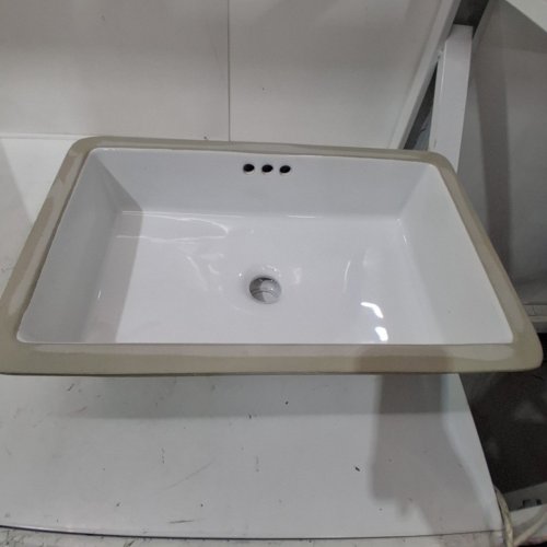 KDKSC CERAMIC UNDERMOUNT BATHROOM SINK - 22" WHITE - (MODEL: 3022) image 3