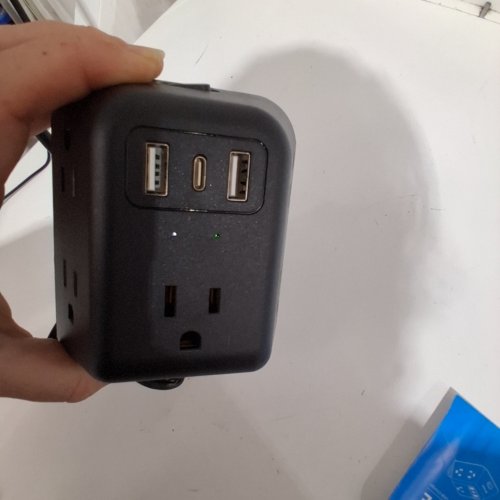 TROND DESK CLAMP POWER STRIP SURGE PROTECTOR WITH 5 AC OUTLETS, 2 USB-A AND ONE USB-C PORT - BLACK - 6FT CABLE image 2