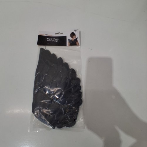 ADULT UNISEX ANGEL WINGS - OSFM - BLACK image 2