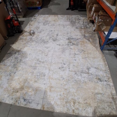 UERMEI WASHABLE NO SLIP AREA RUG - 10FT X 14FT - GOLDEN GREY image 2