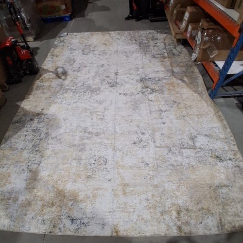 UERMEI WASHABLE NO SLIP AREA RUG - 10FT X 14FT - GOLDEN GREY image 3