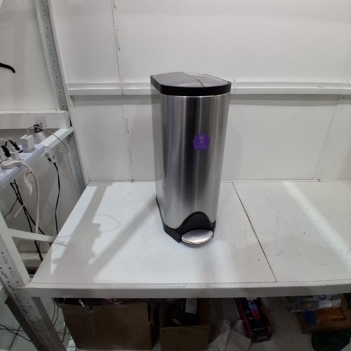 SIMPLEHUMAN BUTTERFLY LID KITCHEN STEP TRASH CAN - 30L - BRUSHED STAINLESS STEEL (MODEL: CW1824) image 2