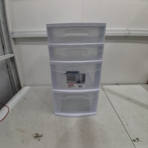 STERILITE BASIC 4-DRAWER CART TOWER WITH WHEELS - 24" X 14" - WHITE (MODEL: 2822LAB8C-WHTBLC) image 3