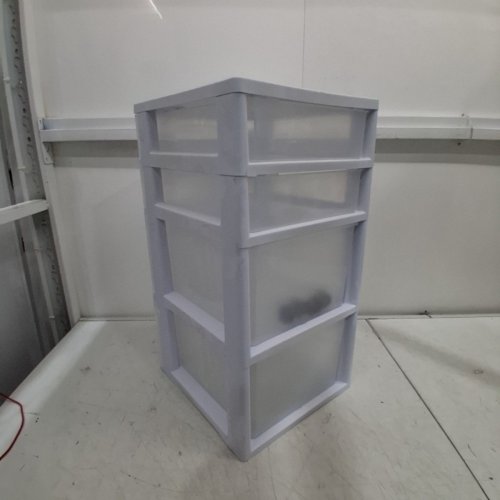 STERILITE BASIC 4-DRAWER CART TOWER WITH WHEELS - 24" X 14" - WHITE (MODEL: 2822LAB8C-WHTBLC) image 4