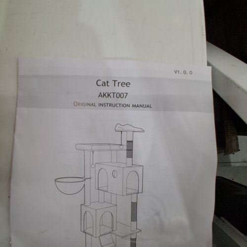 WEEWAY INDOOR CAT TREE TOWER - 63" - LEOPARD PRINT (STYLE: AKKT007) image 2