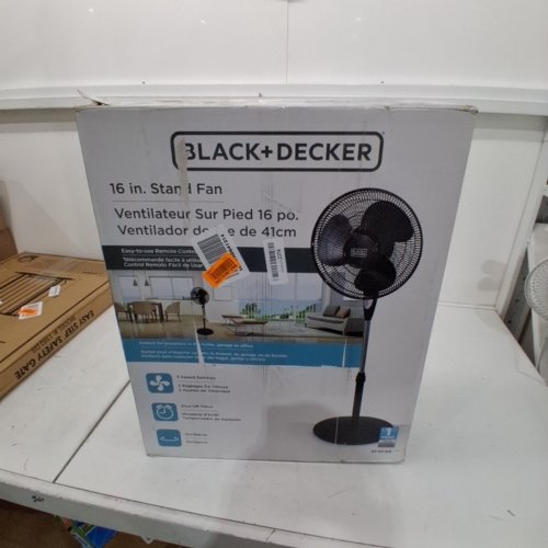 BLACK AND DECKER STAND OSCILLATING FAN WITH REMOTE - 16" - BLACK image 6