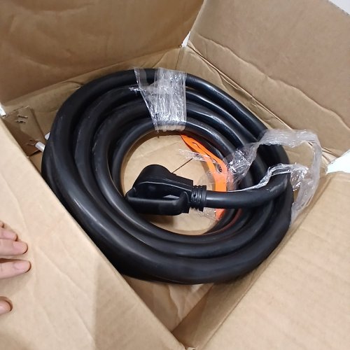 VEVOR DUABLE RV EXTENSION CORD - 26.5MM - 50AMP - 25FT - BLACK (MODEL: HJLJQ50FT50A6HX01V1) image 2