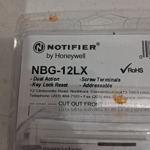 NOTIFIER BY HONEYWELL DUAL ACTION ADDRESSABLE FIRE ALARM PULL STATION - RED (MODEL: NBG-12LX) image 2