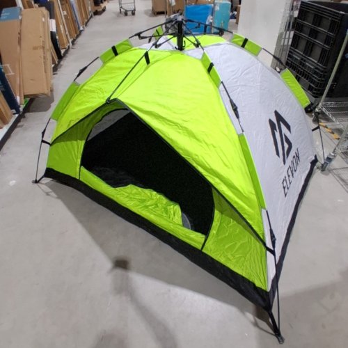 ELEVON LIGHTWEIGHT CAMPING TENT WITH CARRY BAG - 78" X 59" - BLACK / GREEN (STYLE: EL-T34) image 2