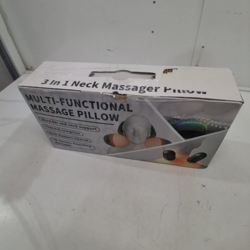 3-IN-1 NECK MASSAGER PILLOW WITH HEAT & TRACTION 8W - GREY (MODEL: YL-T02) image 4