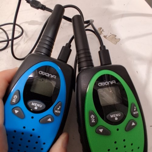 4PC AWANFI WALKIE-TALKIES RECHARGEABLE TWO-WAY RADIO WITH TYPE-C CABLE- BLUE/GREEN/YELLOW/ORANGE image 2