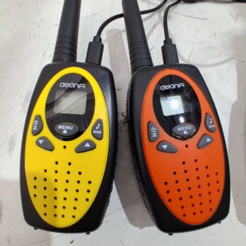 4PC AWANFI WALKIE-TALKIES RECHARGEABLE TWO-WAY RADIO WITH TYPE-C CABLE- BLUE/GREEN/YELLOW/ORANGE image 3