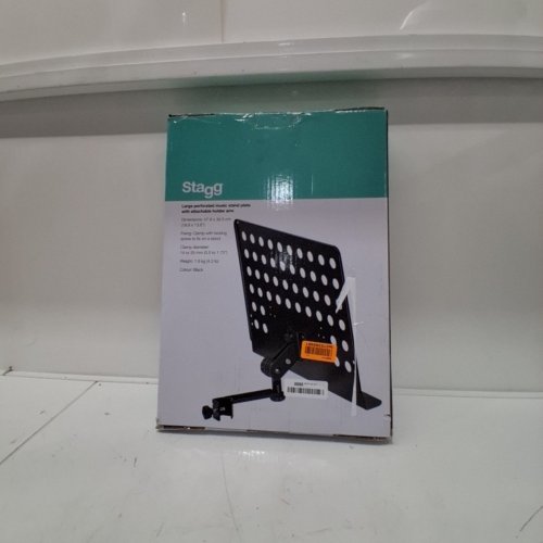 STAGG LARGE ATTACHABLE MUSIC STAND PLATE - 18.8" X 13.6" - BLACK (MODEL: MUS-ARM 2) image 3
