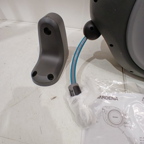 GARDENA ROLLUP WALL MOUNTED RETRACTABLE GARDEN HOSE REEL - 50FT - GRAY/BLUE - (MODEL: 20500-80) image 5