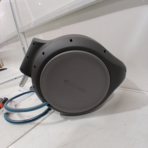 GARDENA ROLLUP WALL MOUNTED RETRACTABLE GARDEN HOSE REEL - 50FT - GRAY/BLUE - (MODEL: 20500-80) image 6