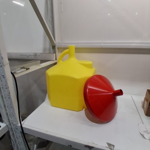 LISLE OIL LIFT DRAIN WITH WHEELS - 18 GAL - YELLOW/RED (MODEL: 17432) image 3