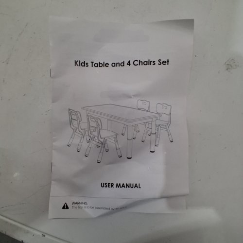5PC KIDS TABLE AND CHAIR SET WITH ADJUSTABLE HEIGHT - BEIGE (MODEL:ML-02) image 3