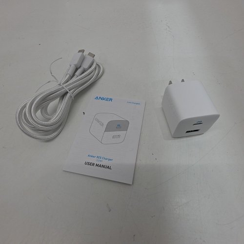 2PC ANKER TWO-PORT USB-C & USB-A CHARGING WALL BLOCK WITH USB-C TO LIGHTNING CABLE - 32W - WHITE (MODEL: B2326J21-1) image 2