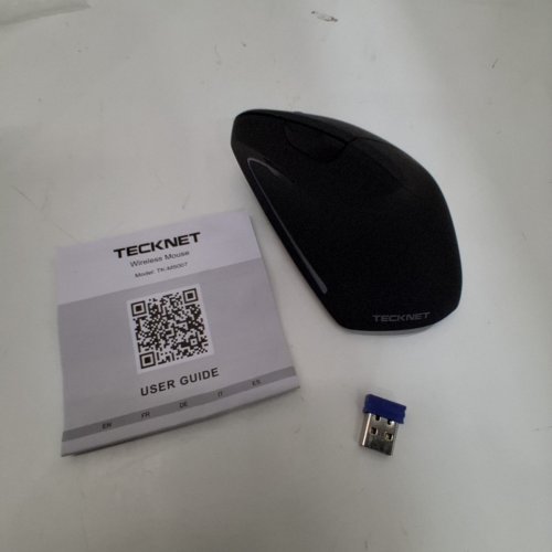TECKNET RECHARGABLE WIRELESS ERGONOMIC BLUETOOTH VERTICAL MOUSE - BLACK - (MODEL:TK-MS007) image 3