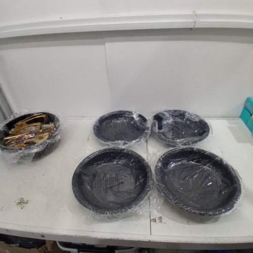 4PK ROUND MAIFANITE-COATED CHAFING DISH BUFFET SET WITH GLASS LIDS - 5QT (EACH) - GOLD/GLASS image 6