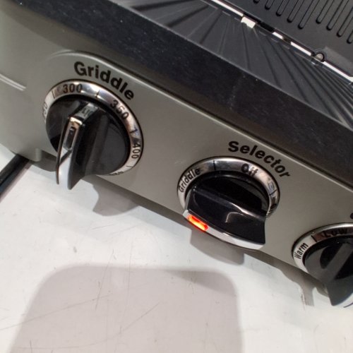 CUISINART GRIDDLER 5-IN-1 REVERSIBLE GRILL/GRIDDLE WITH NON-STICK PLATES - STAINLESS STEEL - (MODEL: CGR-4NC/CGR-4NEC) image 2