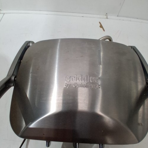 CUISINART GRIDDLER 5-IN-1 REVERSIBLE GRILL/GRIDDLE WITH NON-STICK PLATES - STAINLESS STEEL - (MODEL: CGR-4NC/CGR-4NEC) image 4
