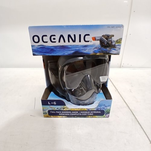 OCEANIC FULL FACE SNORKELING MASK - LARGE - BLACK/CLEAR (MODEL: 1819517) image 2