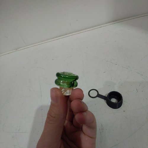 ONE TRICK PONY (OTP) CARTA ROCKULUS GLASS CARB CAP WITH SILICONE CARB CAP COVER - GREEN image 3