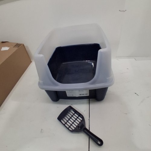 IRIS LARGE HIGH-SHIELD LITTER PAN WITH SCOOP NAVY image 2