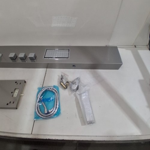 SHOWER PANEL TOWER SYSTEM WITH RAINFALL SHOWER HEAD - 53" - SILVER (MODEL: 5017FL) image 6