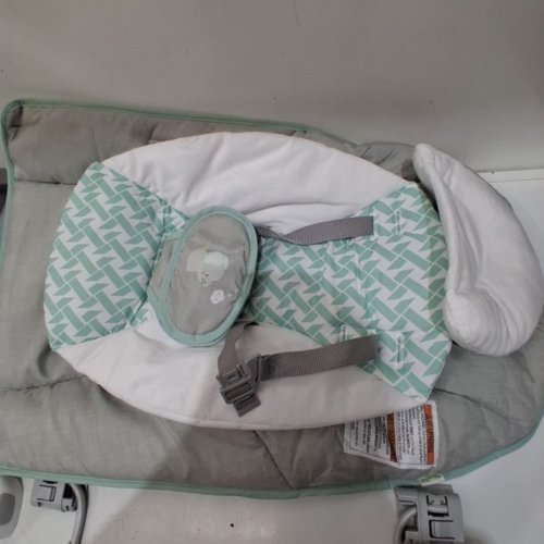 INGENUITY 3-IN-1 KEEP COZY GROW WITH ME VIBRATING BABY BOUNCER, ROCKER & CHAIR - 40LBS CAPACITY - WEAVER THEME GREY/WHITE/GREEN (MODEL: ‎12428) image 3