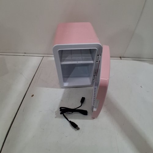 COMPACT PORTABLE ELECTRIC MINI FRIDGE COOLER - PINK image 2